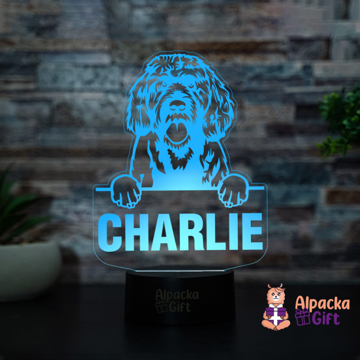 Lampă 3D - Caine de Apa Portughez (Portuguese Water Dog) [2]