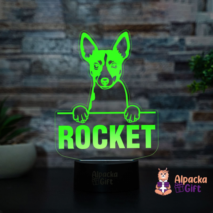 Lampă 3D - Rat Terrier [2]