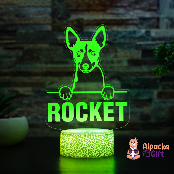Lampă 3D - Rat Terrier [2]