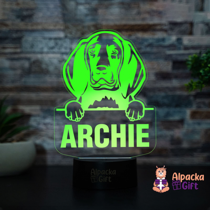 Lampă 3D - Redbone Coonhound [4]