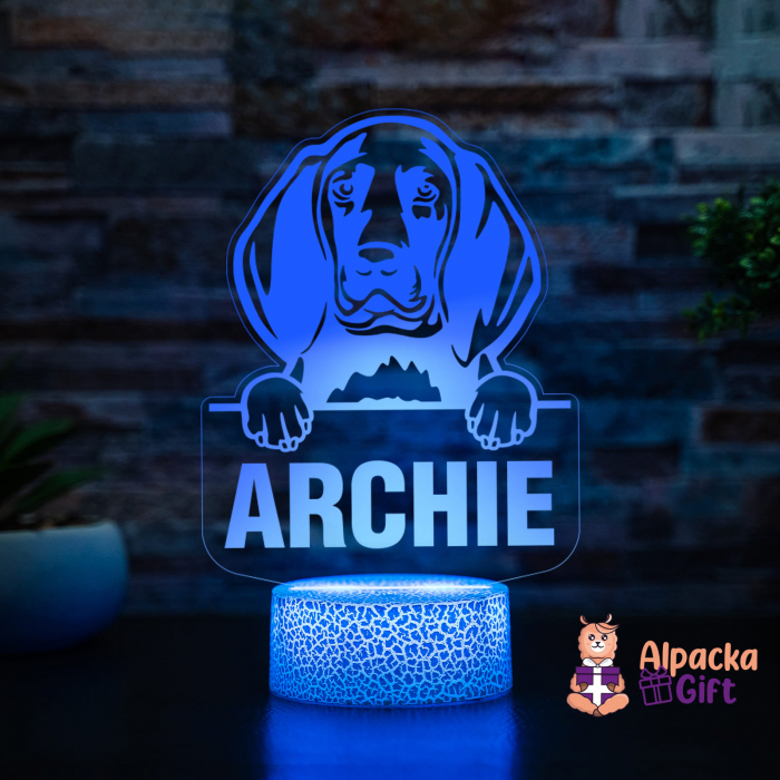 Lampă 3D - Redbone Coonhound [3]