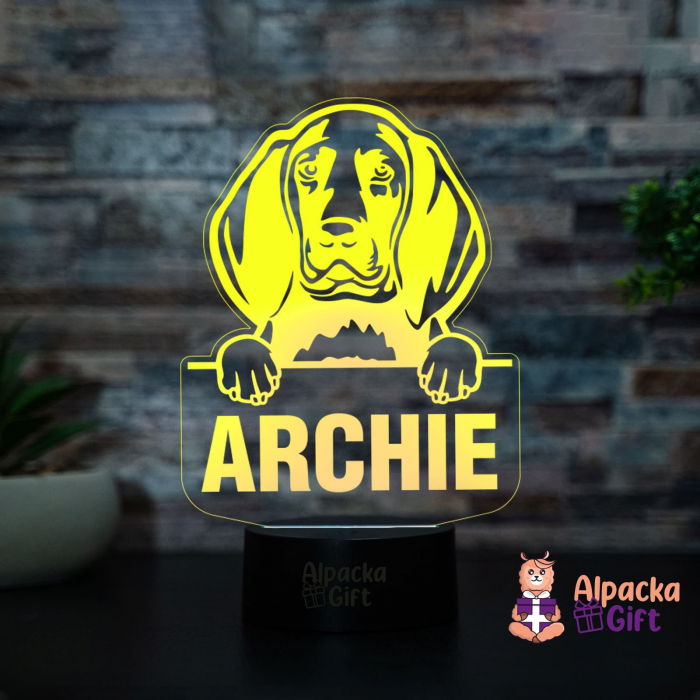 Lampă 3D - Redbone Coonhound [3]