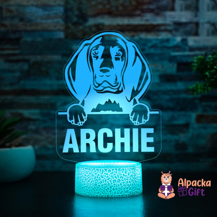 Lampă 3D - Redbone Coonhound [5]