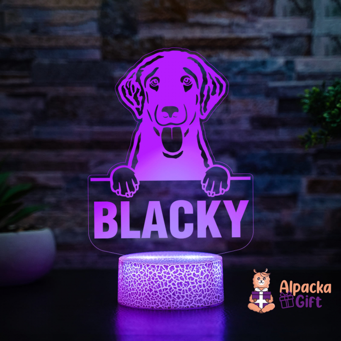 Lampă 3D - Retriever (Curly-Coated) [3]