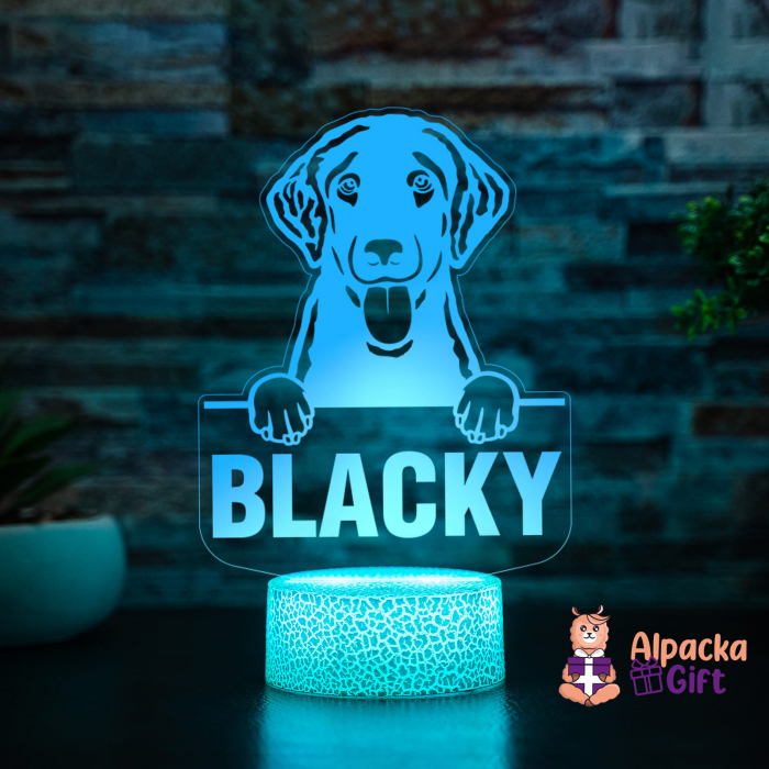 Lampă 3D - Retriever (Curly-Coated) [4]