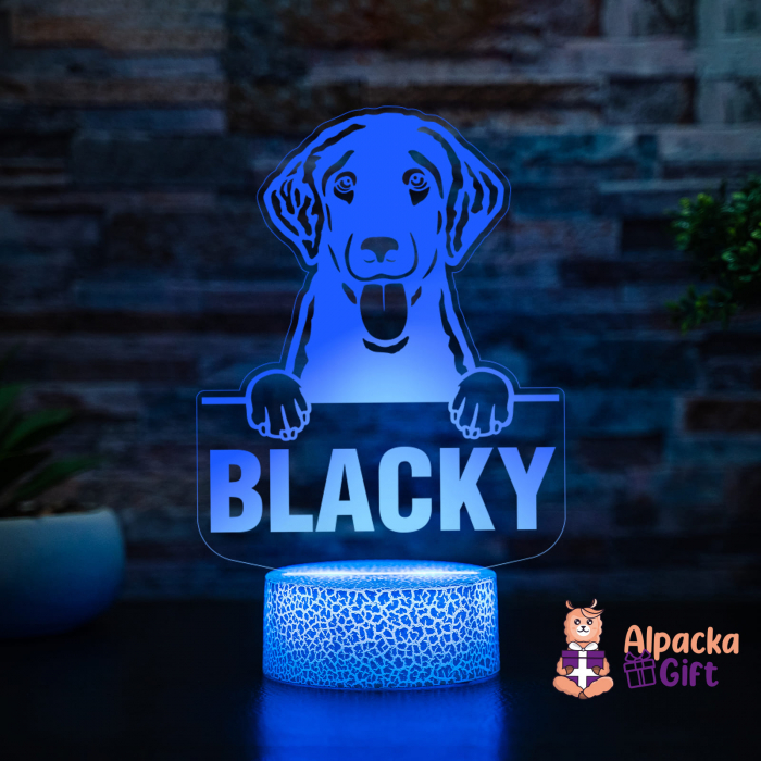 Lampă 3D - Retriever (Curly-Coated) [5]