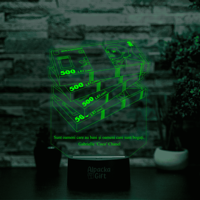Lampă 3D - Bani [5]