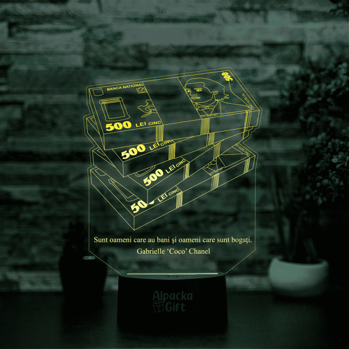 Lampă 3D - Bani [2]