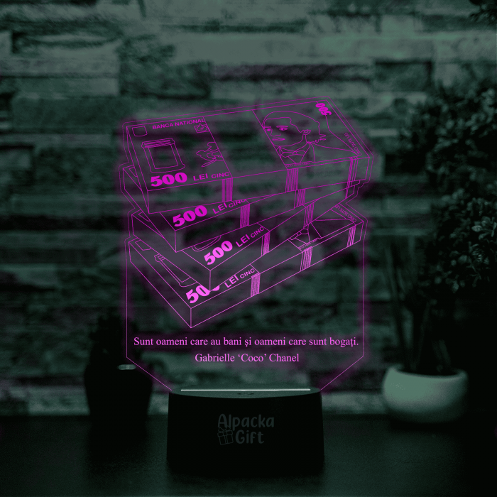 Lampă 3D - Bani [3]