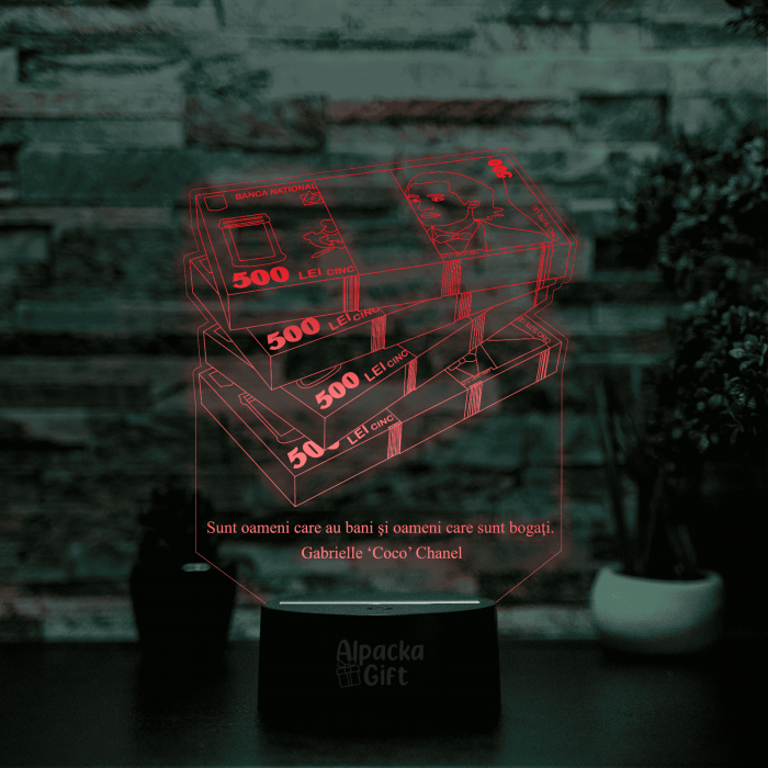 Lampă 3D - Bani [4]