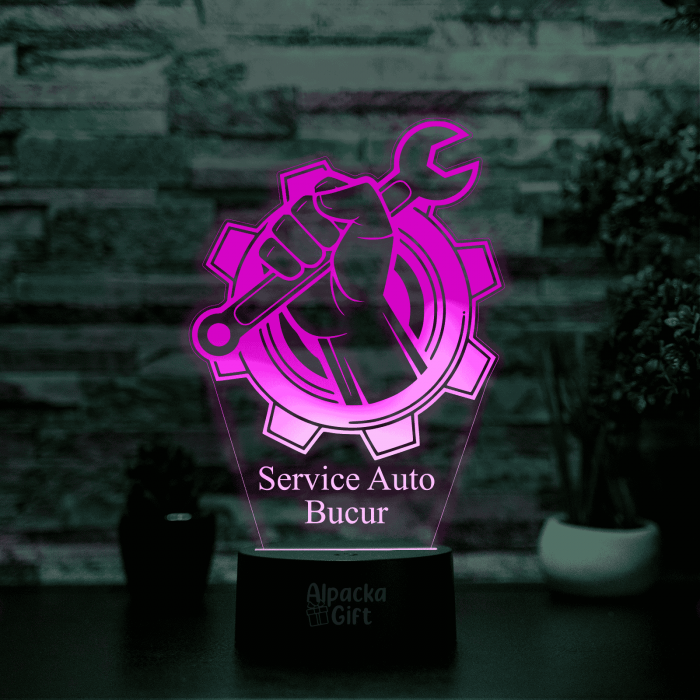 Lampă 3D - Roți [3]