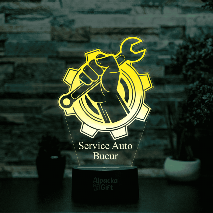 Lampă 3D - Roți [2]