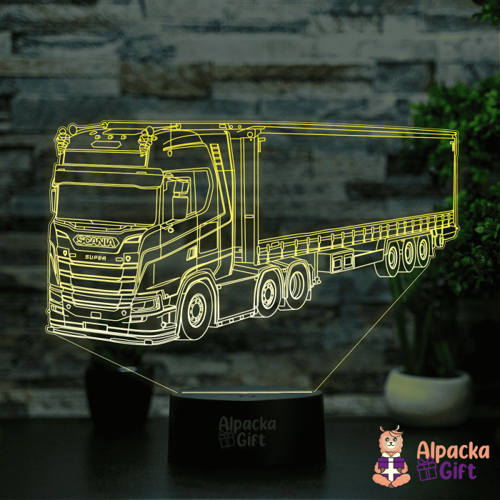 Lampă 3D - Camion Suedez [3]