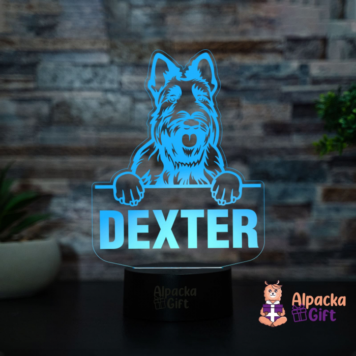 Lampă 3D Scottish Terrier [3]