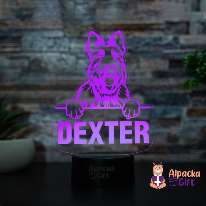 Lampă 3D Scottish Terrier [4]