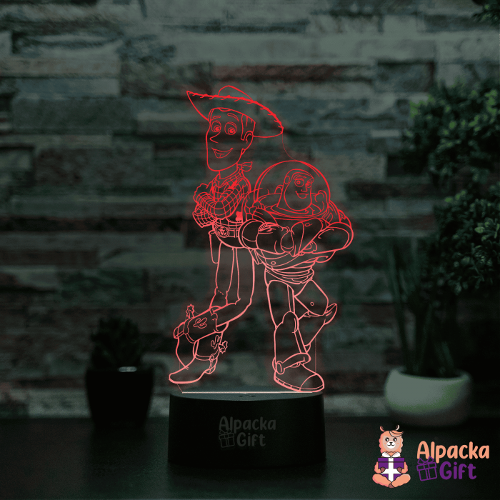 Lampă 3D - Șeriful Wood și Buzz Fulgerul [5]