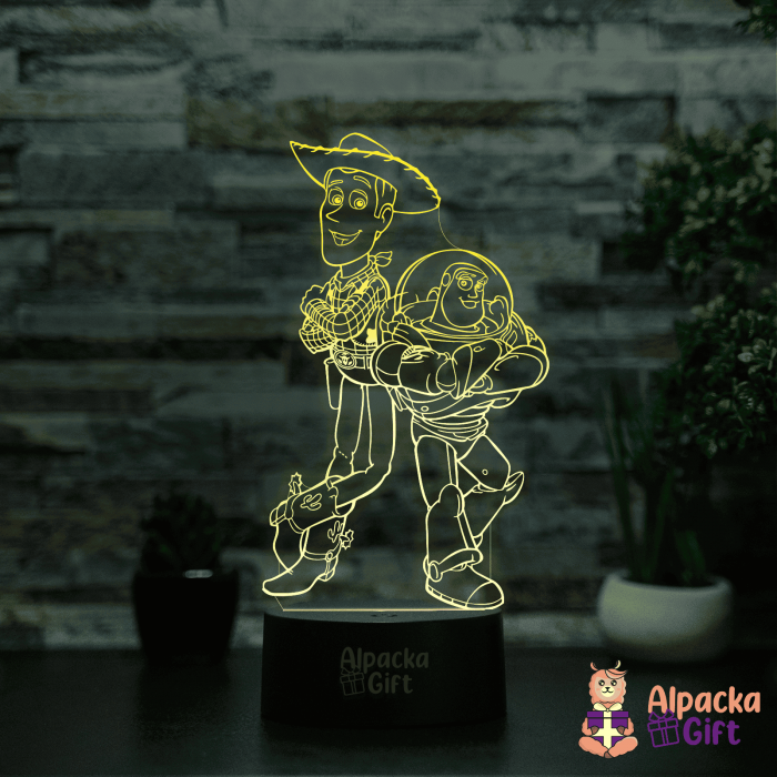 Lampă 3D - Șeriful Wood și Buzz Fulgerul [3]