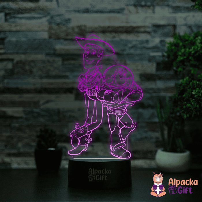 Lampă 3D - Șeriful Wood și Buzz Fulgerul [4]