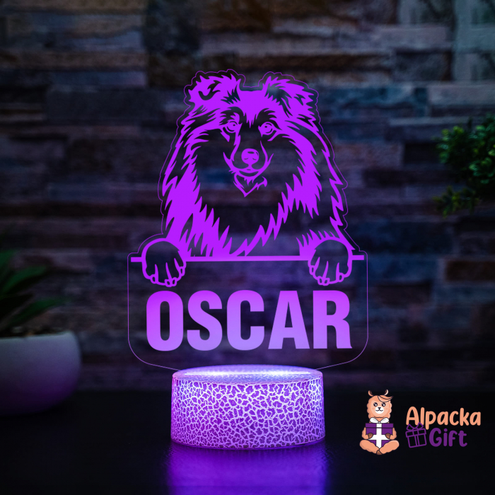 Lampă 3D - Ciobanesc de Shetland (Shetland Sheepdog) [3]