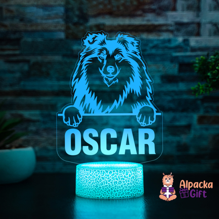Lampă 3D - Ciobanesc de Shetland (Shetland Sheepdog) [5]
