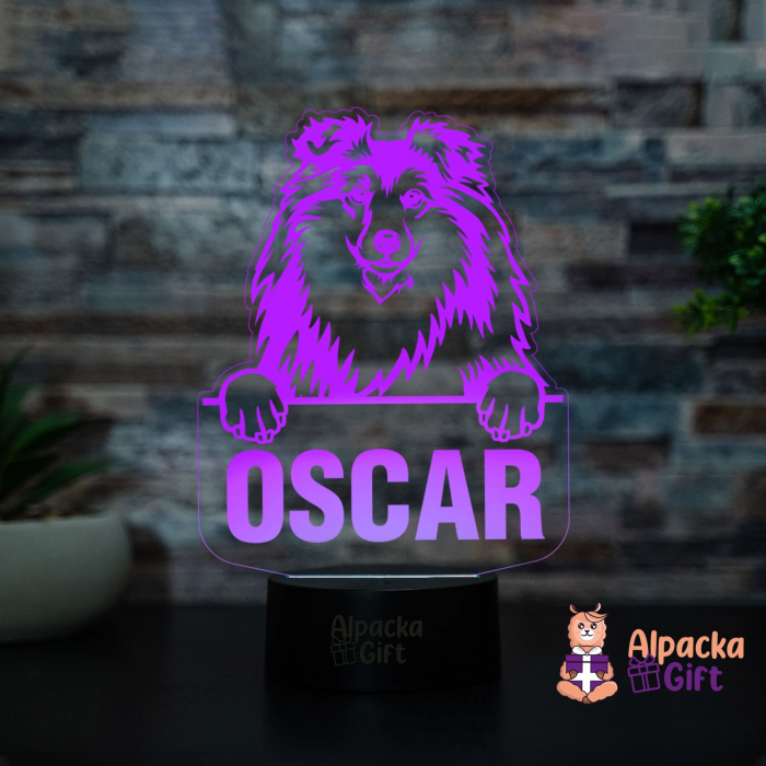 Lampă 3D - Ciobanesc de Shetland (Shetland Sheepdog) [3]