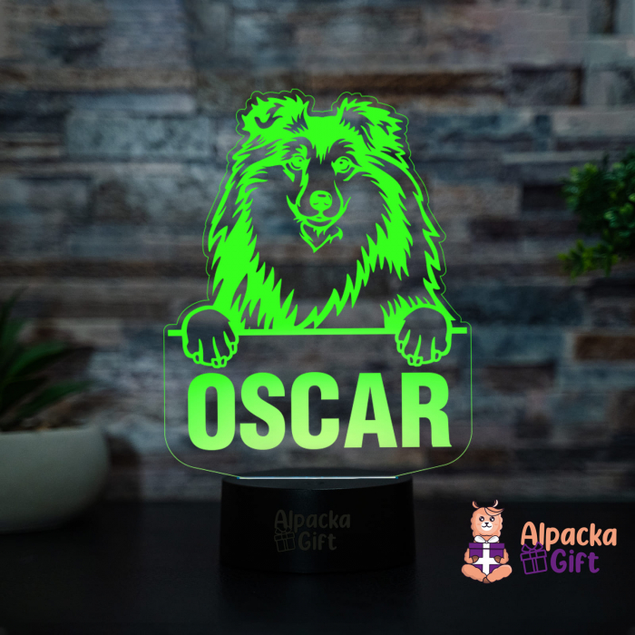 Lampă 3D - Ciobanesc de Shetland (Shetland Sheepdog) [4]