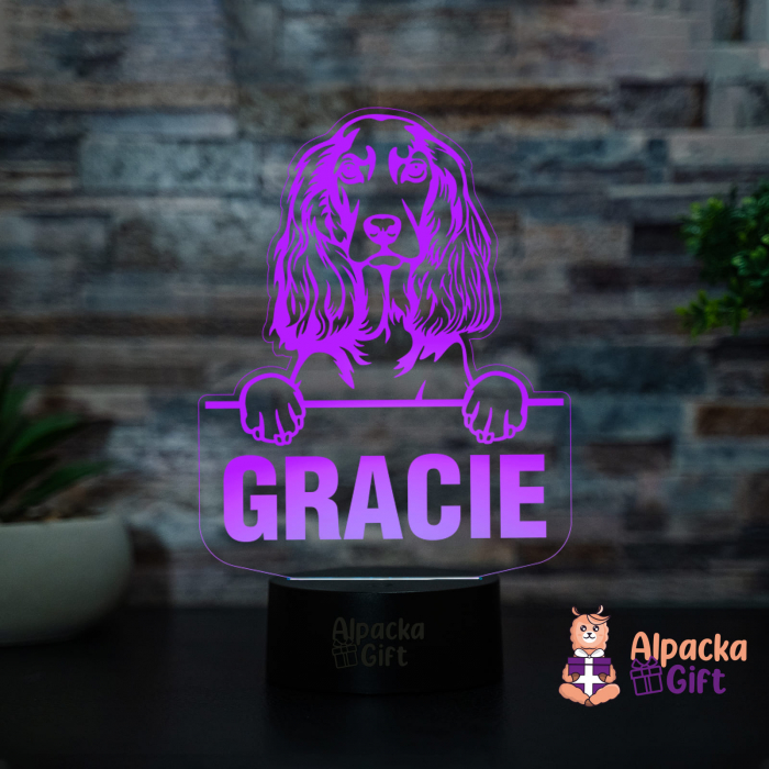 Lampă 3D - Spaniel (English Cocker) [4]