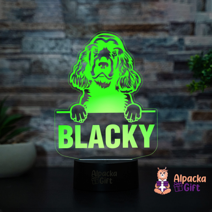 Lampă 3D - Spaniels (Sussex) [2]