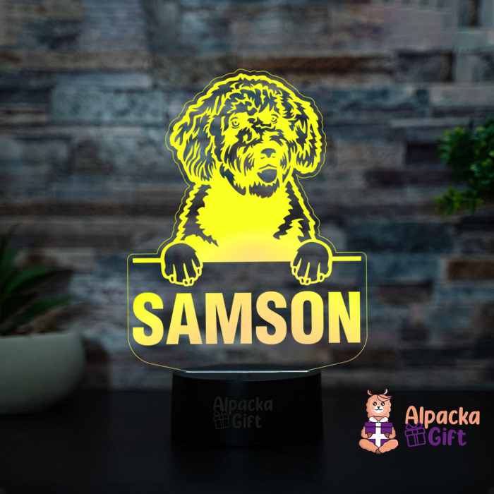 Lampă 3D - Caine de Apa Spaniol (Spanish Water Dog) [3]