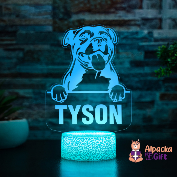 Lampă 3D - Staffordshire Bull Terrier [5]