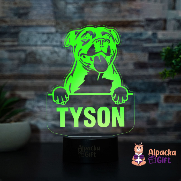 Lampă 3D - Staffordshire Bull Terrier [4]