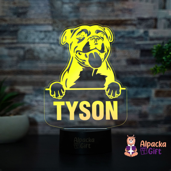 Lampă 3D - Staffordshire Bull Terrier [3]