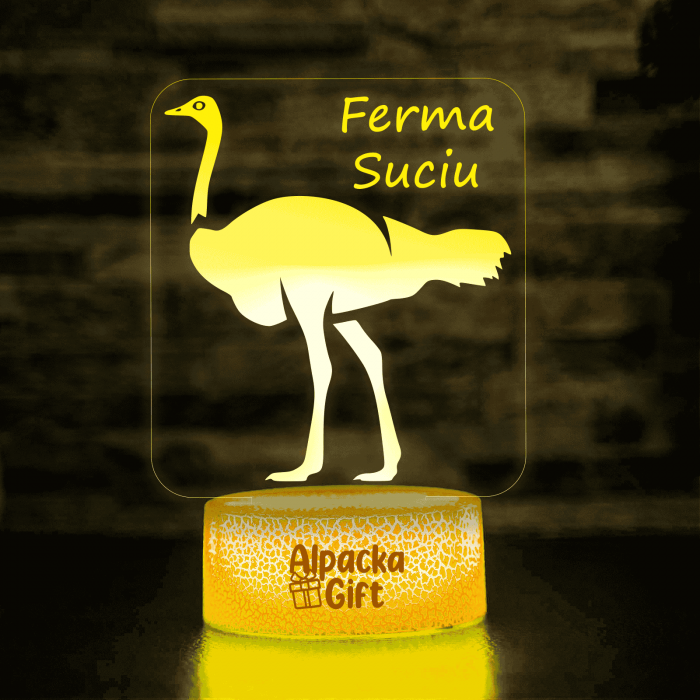 Lampă 3D Struț [2]