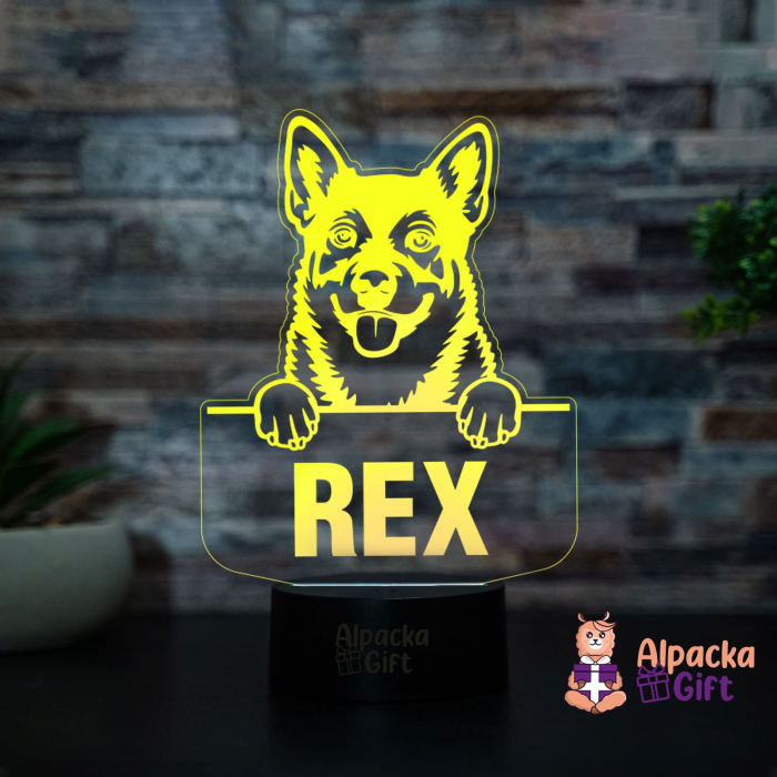 Lampă 3D Swedish Vallhund [3]