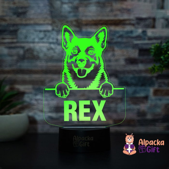 Lampă 3D Swedish Vallhund [4]