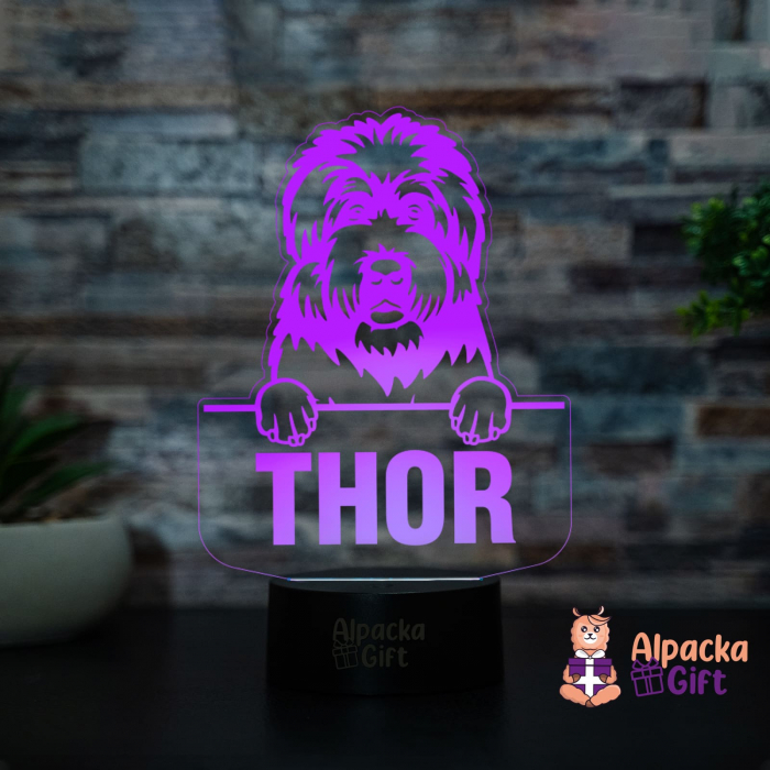 Lampă 3D - Terrier Negru Rusesc [2]