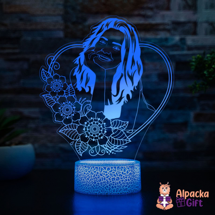 Lampă 3D - Fotografie Line Art [4]