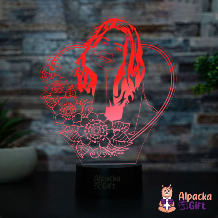 Lampă 3D - Fotografie Line Art [3]