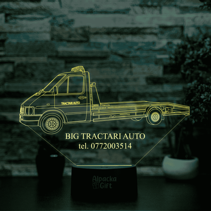 Lampă 3D - Tractări Auto [2]