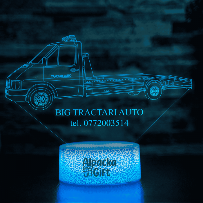Lampă 3D - Tractări Auto [2]