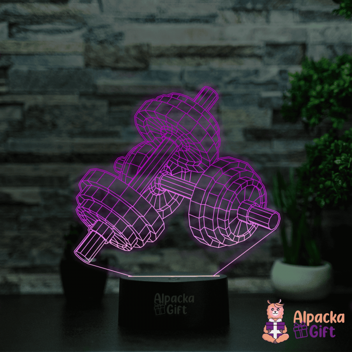 Lampă 3D Gantere [3]