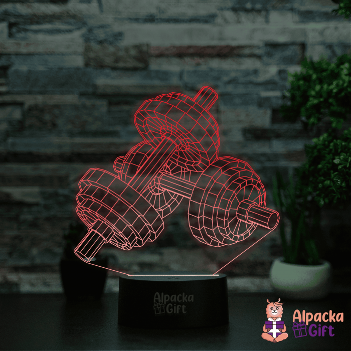 Lampă 3D Gantere [2]