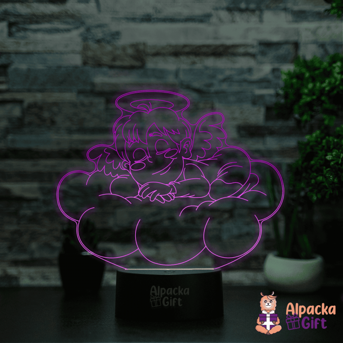 Lampă 3D Îngeraș pe nor [4]