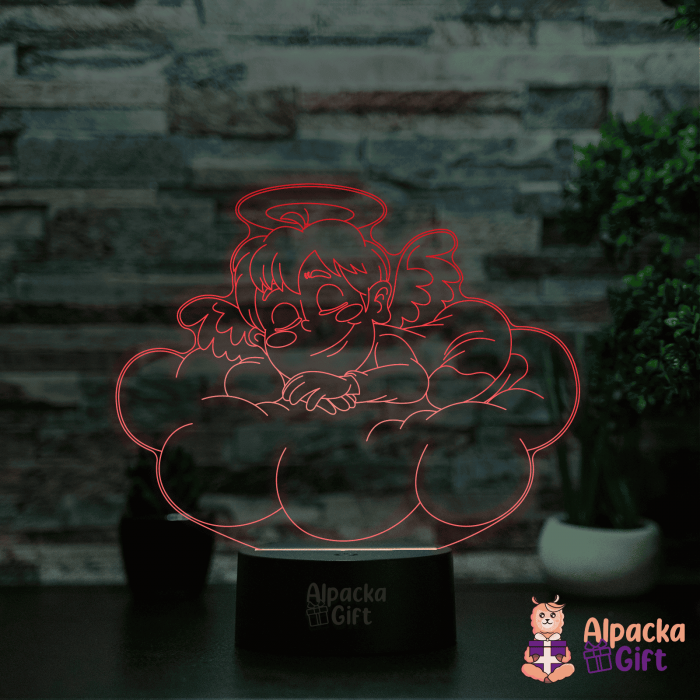 Lampă 3D Îngeraș pe nor [2]