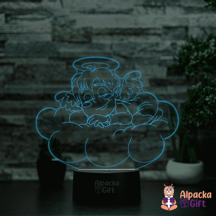 Lampă 3D Îngeraș pe nor [5]