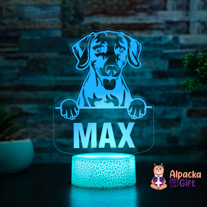 Lampă 3D Weimaraner [5]
