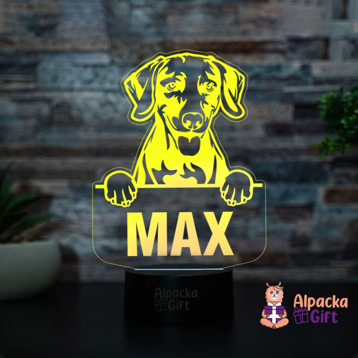 Lampă 3D Weimaraner [3]