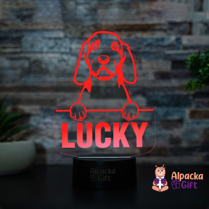 Lampă 3D Wirehaired Vizsla [4]