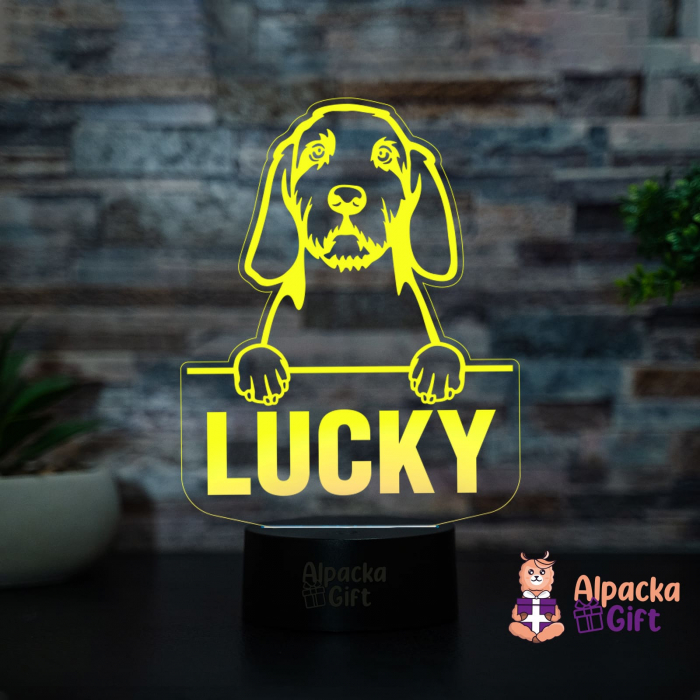 Lampă 3D Wirehaired Vizsla [3]