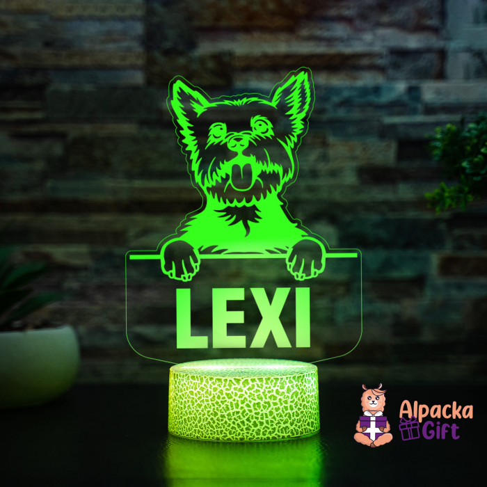 Lampă 3D Yorkie [4]